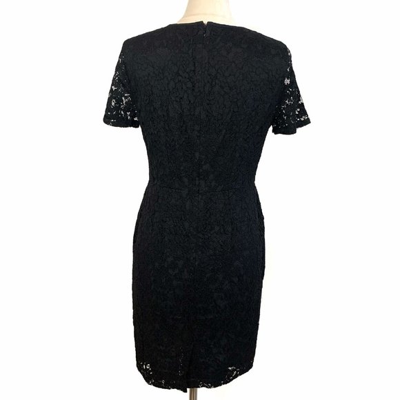 Liz Claiborne Lace Black Overlay Dress 6 - Picture 3 of 9